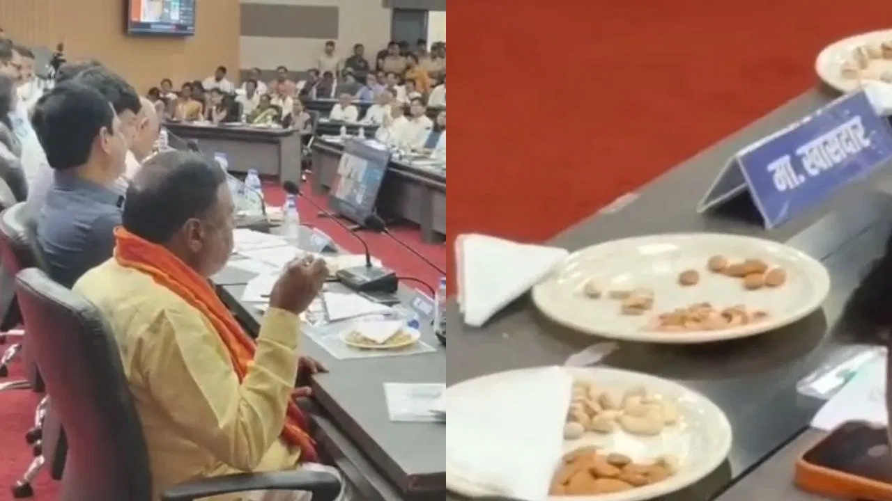 संतापजनक… शेतकऱ्यांच्या डोळ्यात अश्रू… मंत्र्यांच्या ताटात काजू, बदामाचा खुराक… नांदेडमध्ये कृषी मंत्र्यांची दुष्काळावर बैठक