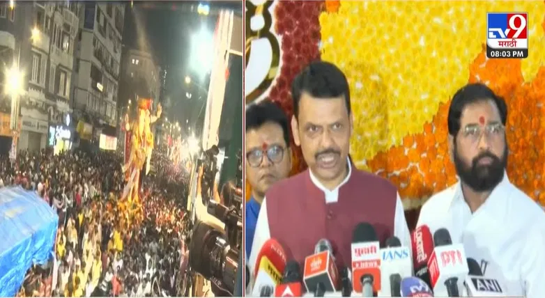 विरोधकांना सुबुद्धी येवो आणि कुबुद्धीचे विसर्जन होवो, देवेंद्र फडणवीस यांचे बाप्पाला मागणे