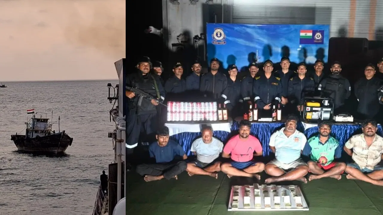 मुंबई किनाऱ्यावर तस्करी करणारे संशयित जहाज पकडले, भारतीय तटरक्षक दलाची मोठी कारवाई